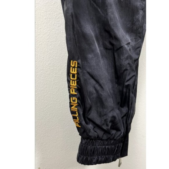 FILLING PIECES GRAY WET WASH ZIP TRACK PANTS 2 - Picture 3 of 10